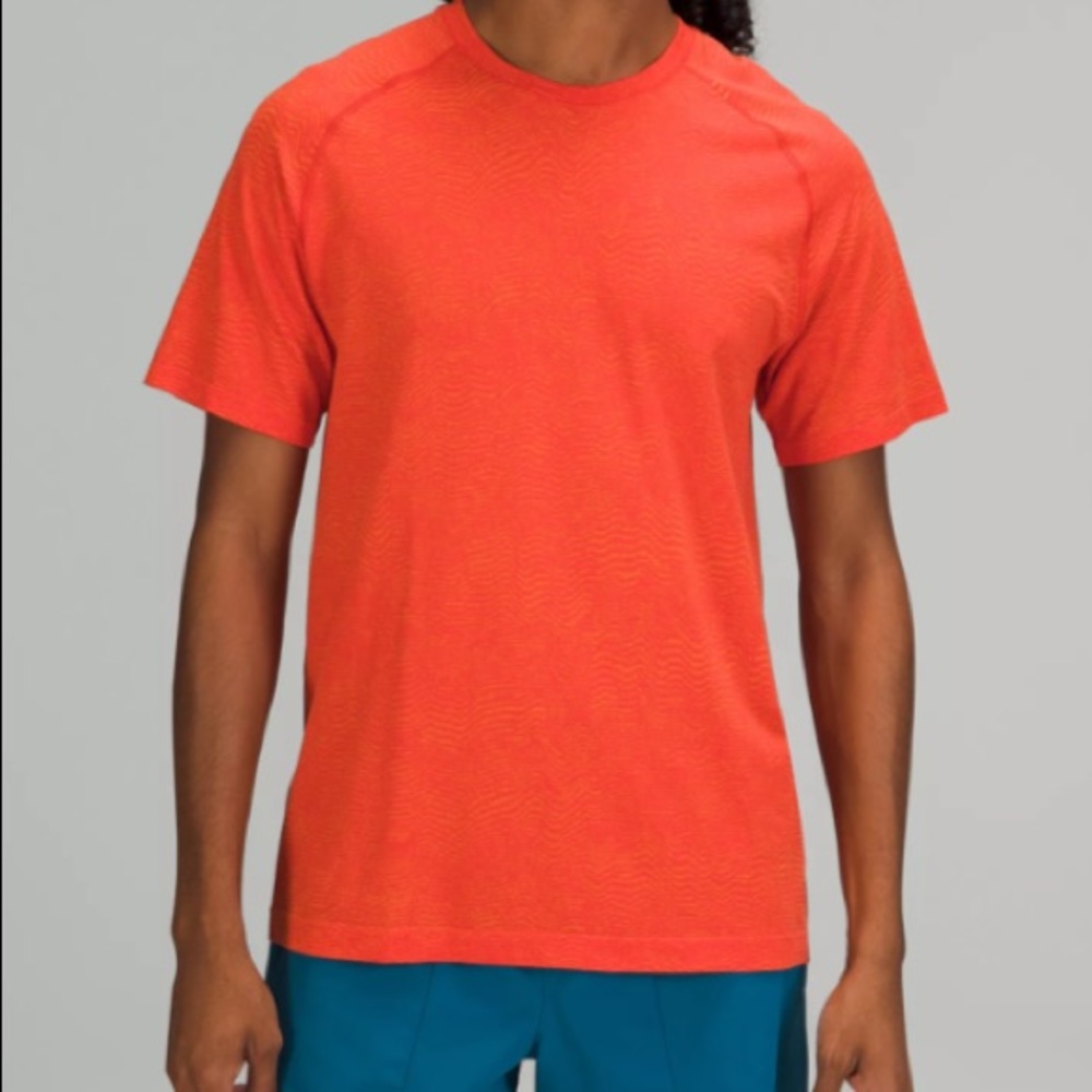 Lululemon Metal Vent Tech SS *Ripplewave Clementine Autumn Red